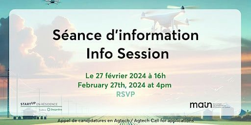 Info session: call for applications/appel de candidatures | Agtech