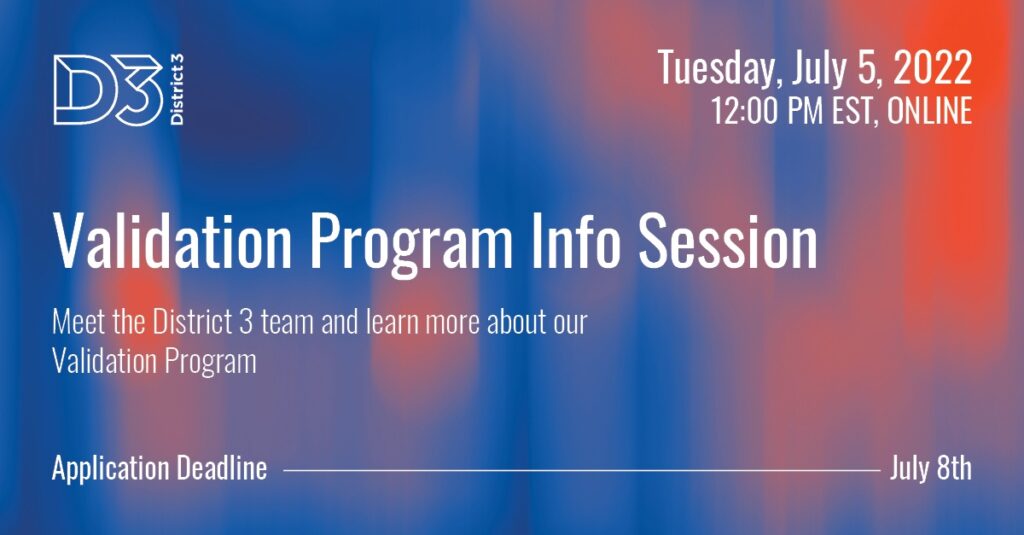 Validation Program Information Session