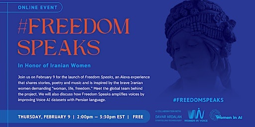 #FreedomSpeaks Voice AI: Launch Event – In Honor of Iranian Women