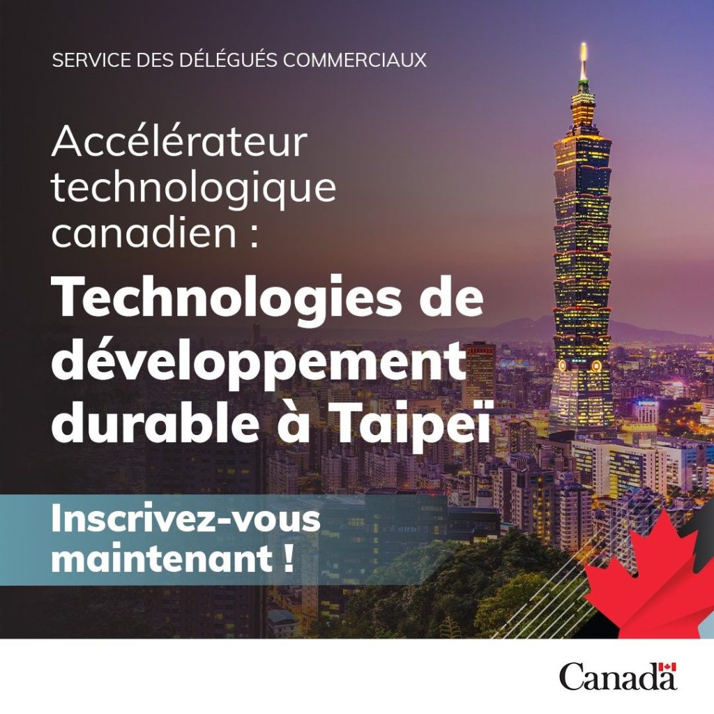Technologie de développement durable à Taïpei — Accélérateur technologique canadien